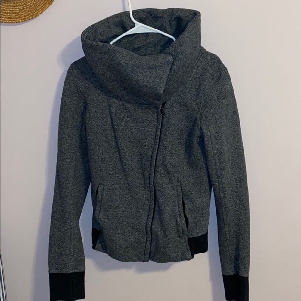 SOLD Lululemon grey funnel-neck zip up